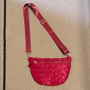PS Paul Smith Deep Red Quilted Crossbody Bag